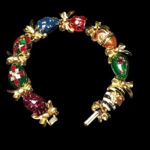 Vintage Joan Rivers Enamel Russian Egg Bracelet